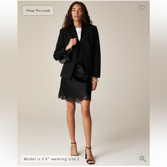 J.Crew $198 New going-out blazer in stretch twill Black Size 12 Business office - Picture 2 of 9